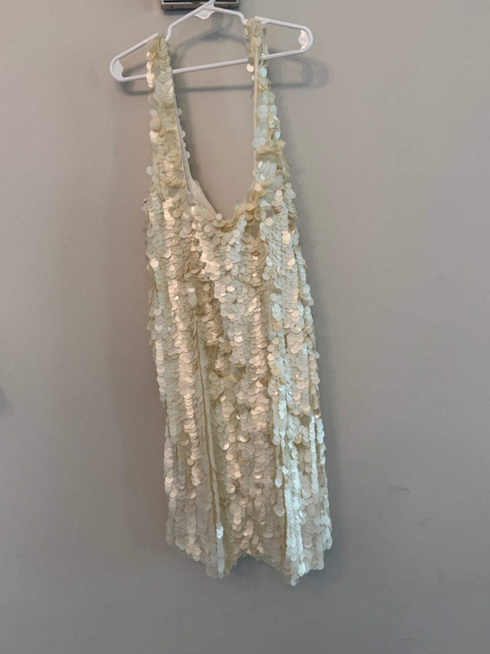 Lovers + Friends Ivory Sequin Tank Top - Picture 2 of 4